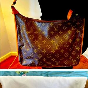 Louis Vuitton Bagatelle Hobo (Ultra Rare) Zip 870653 Brown Canvas Shoulder Bag